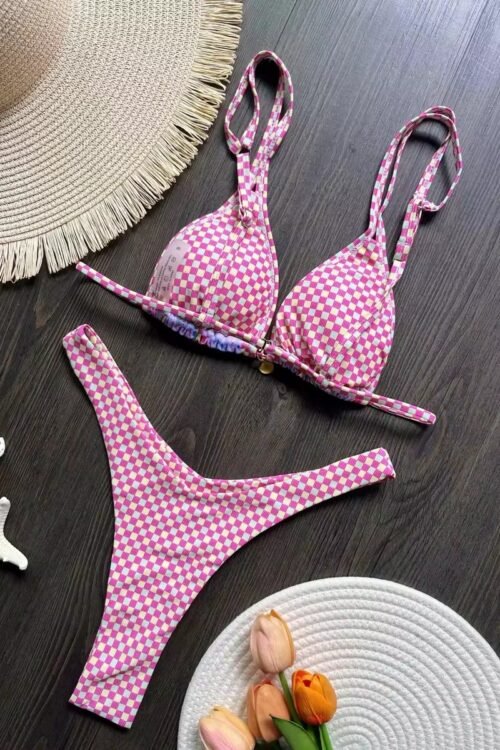 Hot New Swimwear Print Bikini Set Print Two Pcs Set