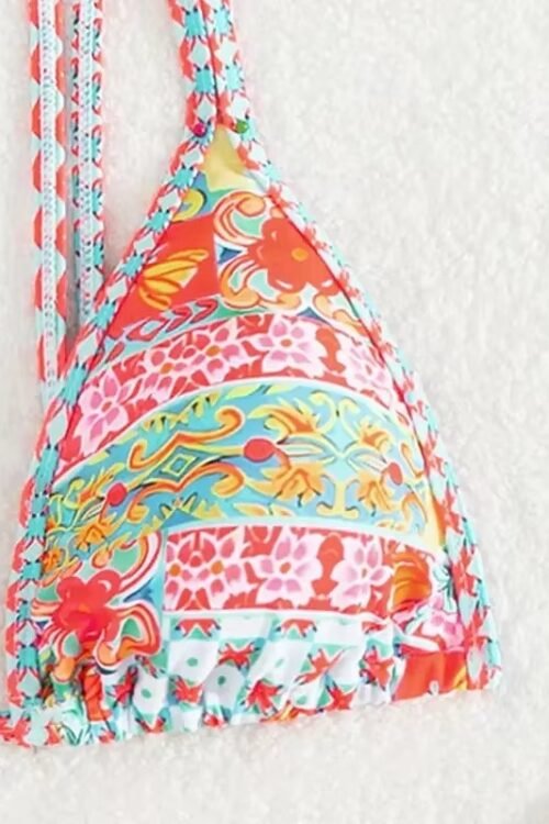 New swimwear Two Piece Bikini Set Print Jacquard Two Pcs Set